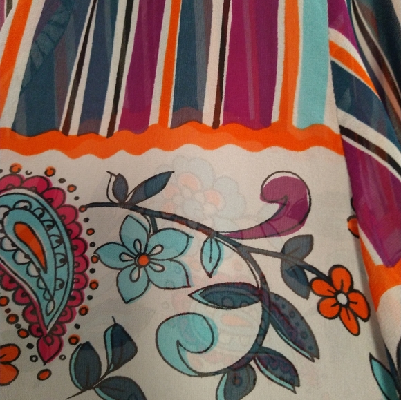 Coldwater Creek Floral Silk Tunic Size Small - Picture 6 of 9